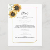 Eukalyptus-Sonnenblumen - alles in einer Hochzeit (Rückseite)