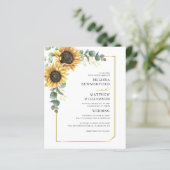 Eukalyptus-Sonnenblumen - alles in einer Hochzeits (Stehend Vorderseite)