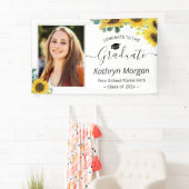 Eukalyptus-Sonnenblumen-Blätter Graduiertenparty-F Banner (Insitu)