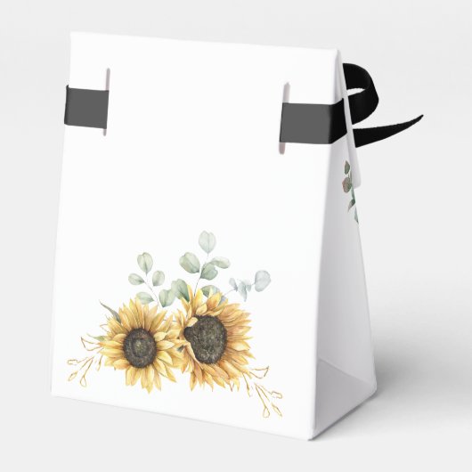 Eukalyptus Sonnenblumen Brautparty Geschenkschachtel (Rückseite)