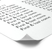 Eukalyptus Sonnenblumenblume Hochzeitstabelle Poster (Ecke)