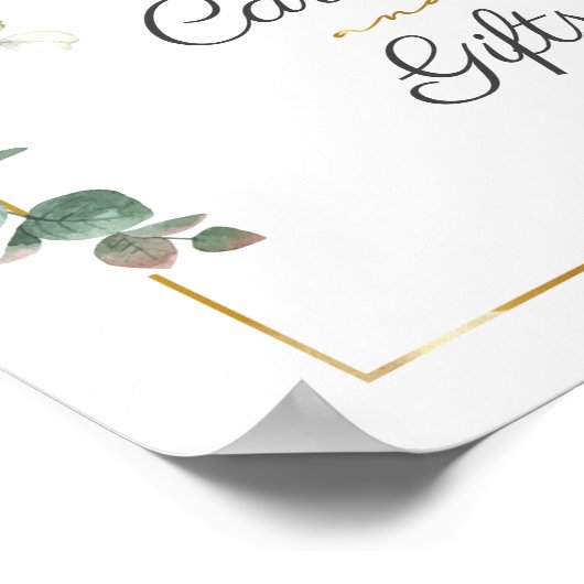 Eukalyptus-Sonnenblumenkrebs - Zeichen für rustika Poster (Ecke)