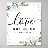 Eukalyptus Spread-Liebe Nicht Germs Hand Sanitizer Poster (Vorne)