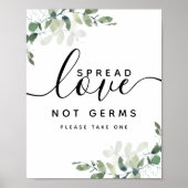 Eukalyptus Spread-Liebe nicht Germs Hand Sanitizer Poster (Vorne)