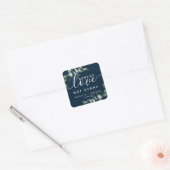 Eukalyptus Spread-Liebe nicht Germs Hand Sanitizer Quadratischer Aufkleber (Umschlag)