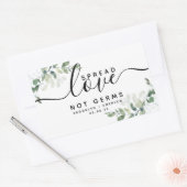 Eukalyptus Spread-Liebe nicht Germs Hand Sanitizer Rechteckiger Aufkleber (Umschlag)