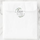 Eukalyptus Spread-Liebe Nicht Germs Hand Sanitizer Runder Aufkleber (Tasche)