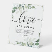 Eukalyptus Spread-Liebe Nicht Germs Wedding Pedest Sockelschild (Vorderseite)