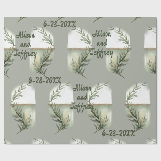 Eukalyptus Sprig Personalisiert Geschenkpapier (Flach)