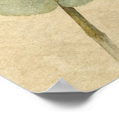 Eukalyptus-Stamm-Studie Wasserfarbenposter Poster (Ecke)