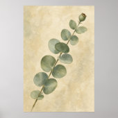 Eukalyptus-Stamm-Studie Wasserfarbenposter Poster (Vorne)
