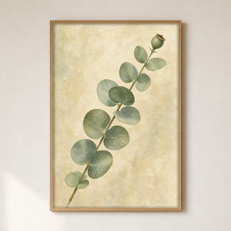 Eukalyptus-Stamm-Studie Wasserfarbenposter Poster