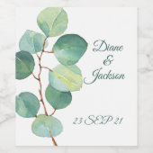 Eukalyptus Stem Weinetikett (Einzelnes Label)