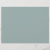 Eukalyptus Stems Folded Wedding Program (Rückseite)