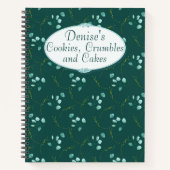 Eukalyptus Stems Rezept-Notebook Notizblock (Vorderseite)