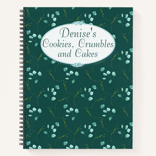 Eukalyptus Stems Rezept-Notebook Notizblock (Vorderseite)