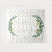 Eukalyptus Step & Repeat Gold Taufen Prop Wandteppich (Vorderseite (Horizontal))