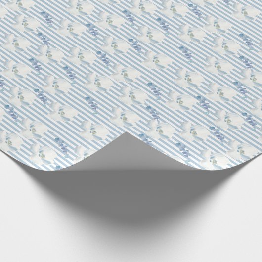 Eukalyptus-Streifen Geschenkpapier (Ecke)