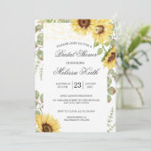 Eukalyptus string Lights-Brautparty Einladung (Stehend Vorderseite)