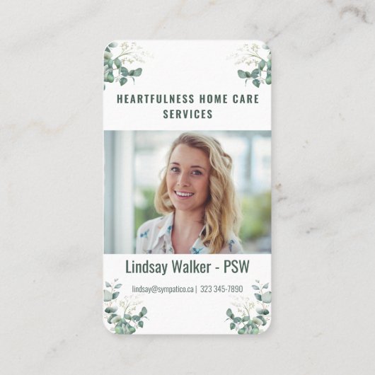 Eukalyptus Style Visitenkarte (Rückseite)