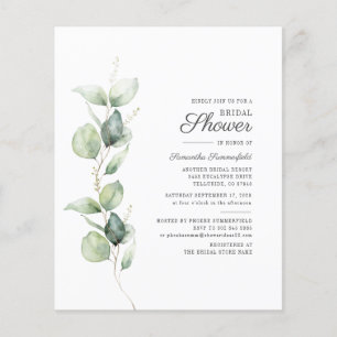 Eukalyptus Succulent Bridal Dusche Einladung
