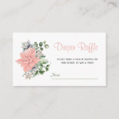 Eukalyptus Succulent Greenery Diaper Raffle Game Begleitkarte (Vorderseite)