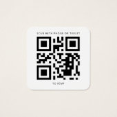 Eukalyptus succulent QR Code Wedding RSVP Card (Rückseite)