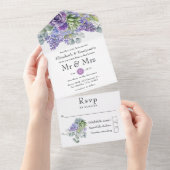 Eukalyptus succulents Wedding All In One Einladung (Abreißen)