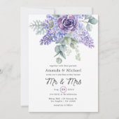 Eukalyptus succulents Wedding Einladung (Vorderseite)