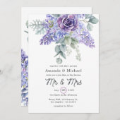 Eukalyptus succulents Wedding Einladung (Vorne/Hinten)