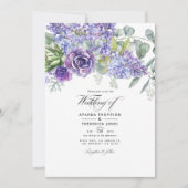 Eukalyptus succulents Wedding Foto Einladung (Vorderseite)