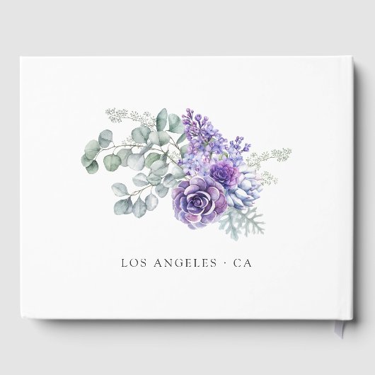 Eukalyptus succulents Wedding Gästebuch (Rückseite)