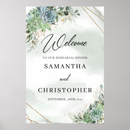 Eukalyptus succultus Herzlich willkommen im Zeiche Poster (Vorne)