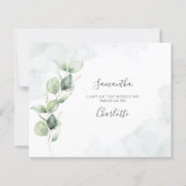 Eukalyptus succuly Budget be My Bridesmaid Card (Rückseite)