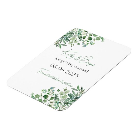 Eukalyptus Suite - Speichern Sie das Date Magnet (Linke Seite)