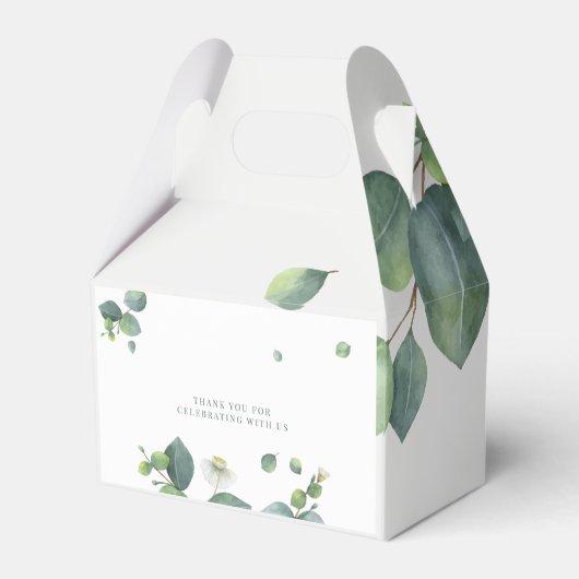 Eukalyptus sukkuläres grünes Brautparty Geschenkschachtel (Rückseite)