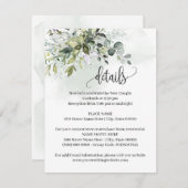 Eukalyptus Sukkulente Gründetails Beilage Karte (Vorne/Hinten)