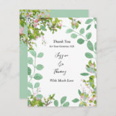 Eukalyptus Summer Wedding Dankeskarte (Vorne/Hinten)