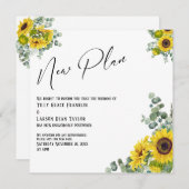 Eukalyptus Sunflower - Ankündigung einer Hochzeits (Vorne/Hinten)