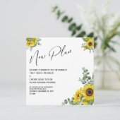 Eukalyptus Sunflower - Ankündigung einer Hochzeits (Stehend Vorderseite)