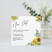 Eukalyptus Sunflower - Ankündigung von Hochzeiten (Stehend Vorderseite)