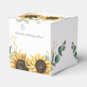 Eukalyptus Sunflower Bloral Script-Brautparty Geschenkschachtel (Rückseite)