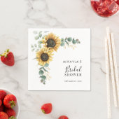 Eukalyptus Sunflower Blume Brautparty Paper Serviette (Beispiel)