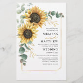 Eukalyptus Sunflower Geometric Wedding (Vorderseite)