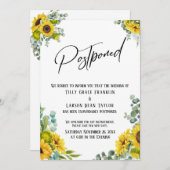 Eukalyptus Sunflower - Hochzeitskarte verschoben Einladung (Vorne/Hinten)