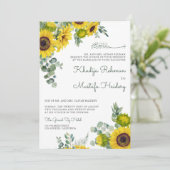 Eukalyptus Sunflower Islamische Hochzeit Einladung (Stehend Vorderseite)