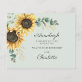 Eukalyptus Sunflower ist meine Bridesmaid (Rückseite)