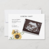 Eukalyptus Sunflower Pregnant Sonogram Baby Reveal (Vorderseite)