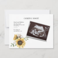 Eukalyptus Sunflower Pregnant Sonogram Baby Reveal