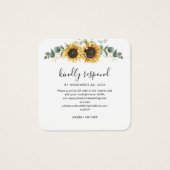 Eukalyptus Sunflower QR Code Hochzeitsseiten Websi (Vorderseite)